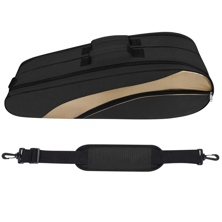 Tennis Racquet Cover Bag 3-6 Rackets Badminton Paddle Carry Case Waterproof Dustproof Separation Shoes Pocket Storage Bag