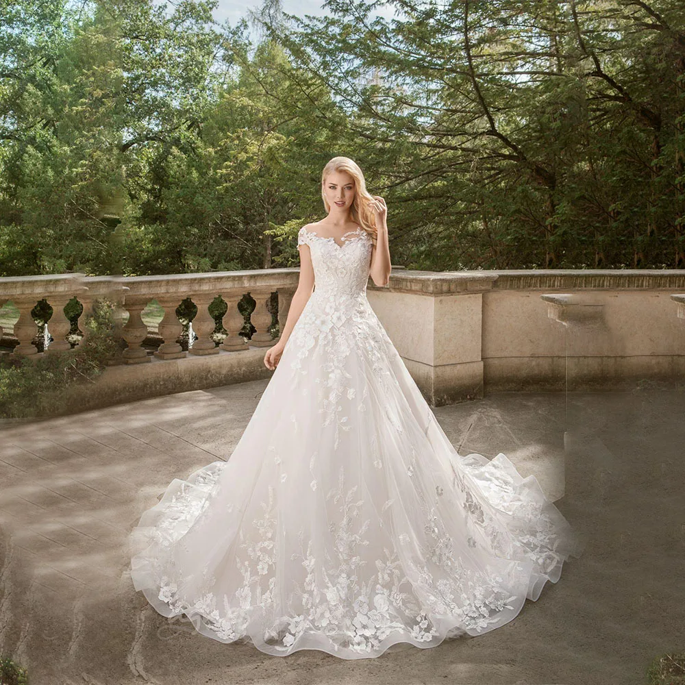 

Simple Style One Shoulder Sweetheart Neck Lace Appliqué Sexy Backless Design Wedding Dress Factory Custom Vestidos De Novia