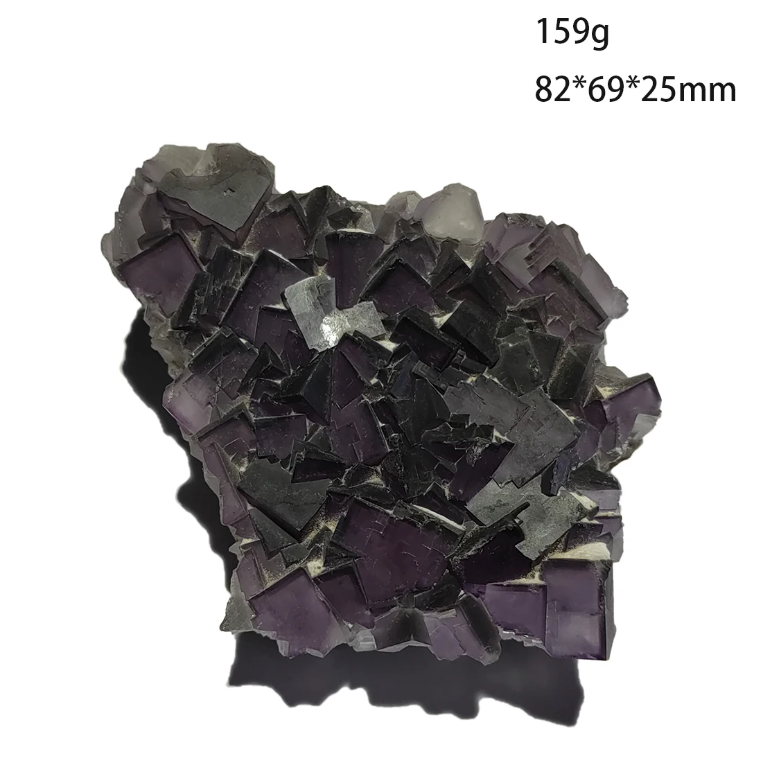 

C3-9A 100% Natural Purple Fluorite Mineral Specimen Stones and crystals Yunnan Province China