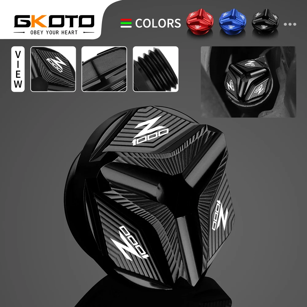 

Motorcycle CNC Oil Filter Cup Engine Plug Cover Oil Filler Cap For KAWASAKI Z1000 2010-2020