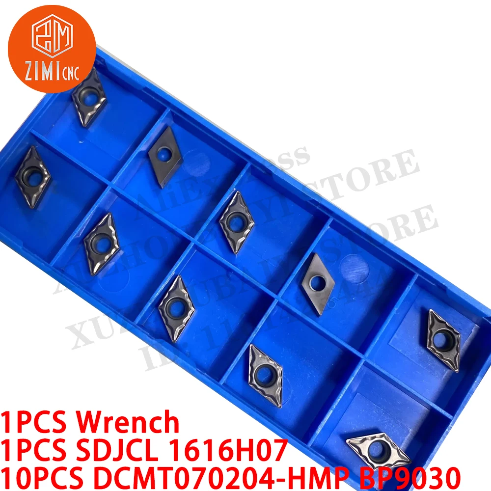 1 ШТ SDJCL1616H07 16x100 мм Цилиндрическая токарная обработка + 10 DCMT070204-HMP BP9030