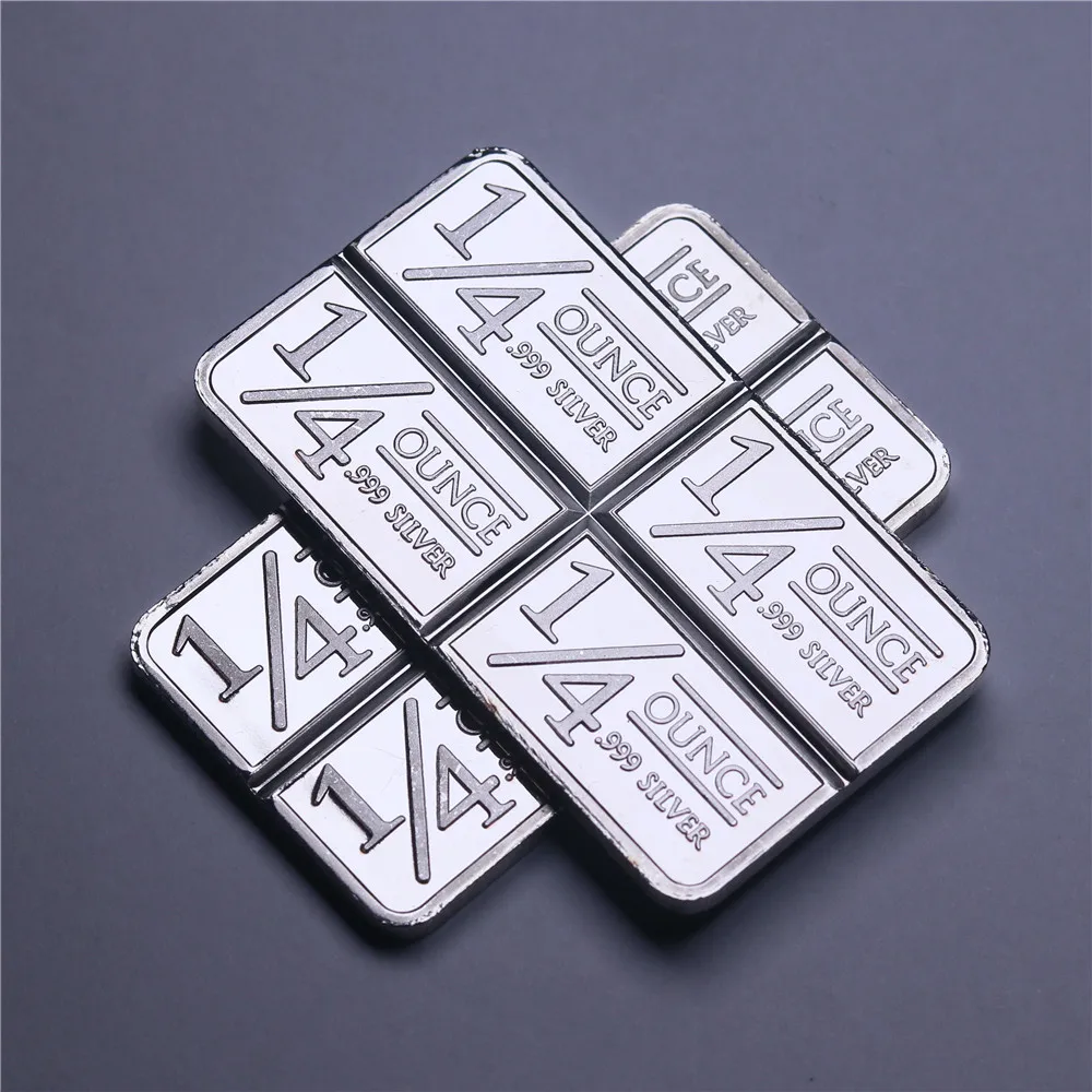 

1 oz Silver Clad Plated Bullion Bar Non-magnetism American Silver Bars