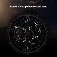 oblvlo fashion men automatic mechanical watch luminous earth star leather strap waterproof 12 constellation gift clock gc