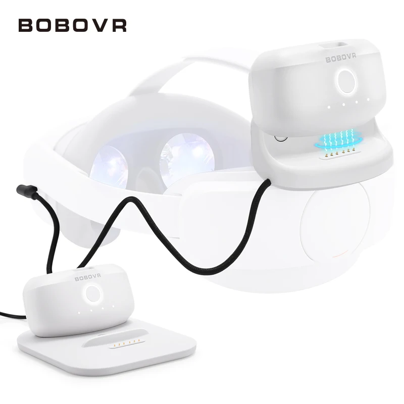 

BOBOVR B2 Dock Twin Charger Station Combo For Quest Pro For Pico 4 VR Headset 5200mAh Magnetic Battery Pack For Quest2