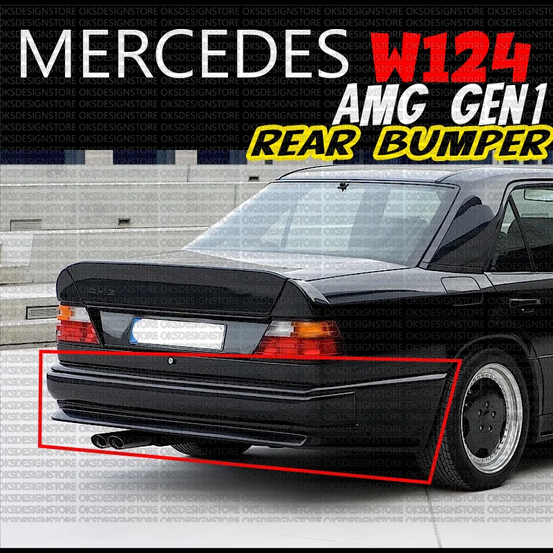 

For MERCEDES-BENZ W124 A124 C124 AMG GEN1 REAR bumper FRP Perfect QUALITY 1984-1996 Fitting REAR lip