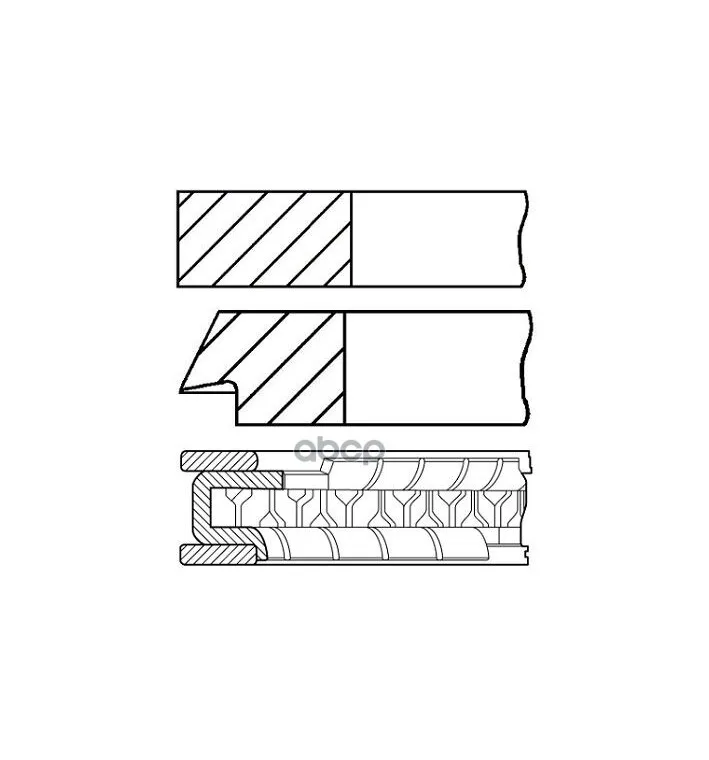 Кольца Dm.79.00 Std [1.2-1.5-3] 1 Пор. Opel Ascona/Astra/Kadett/Vectra 1.6 Mot.16sv/C16lz/C16nz/E16nz/X16sz/X16szr