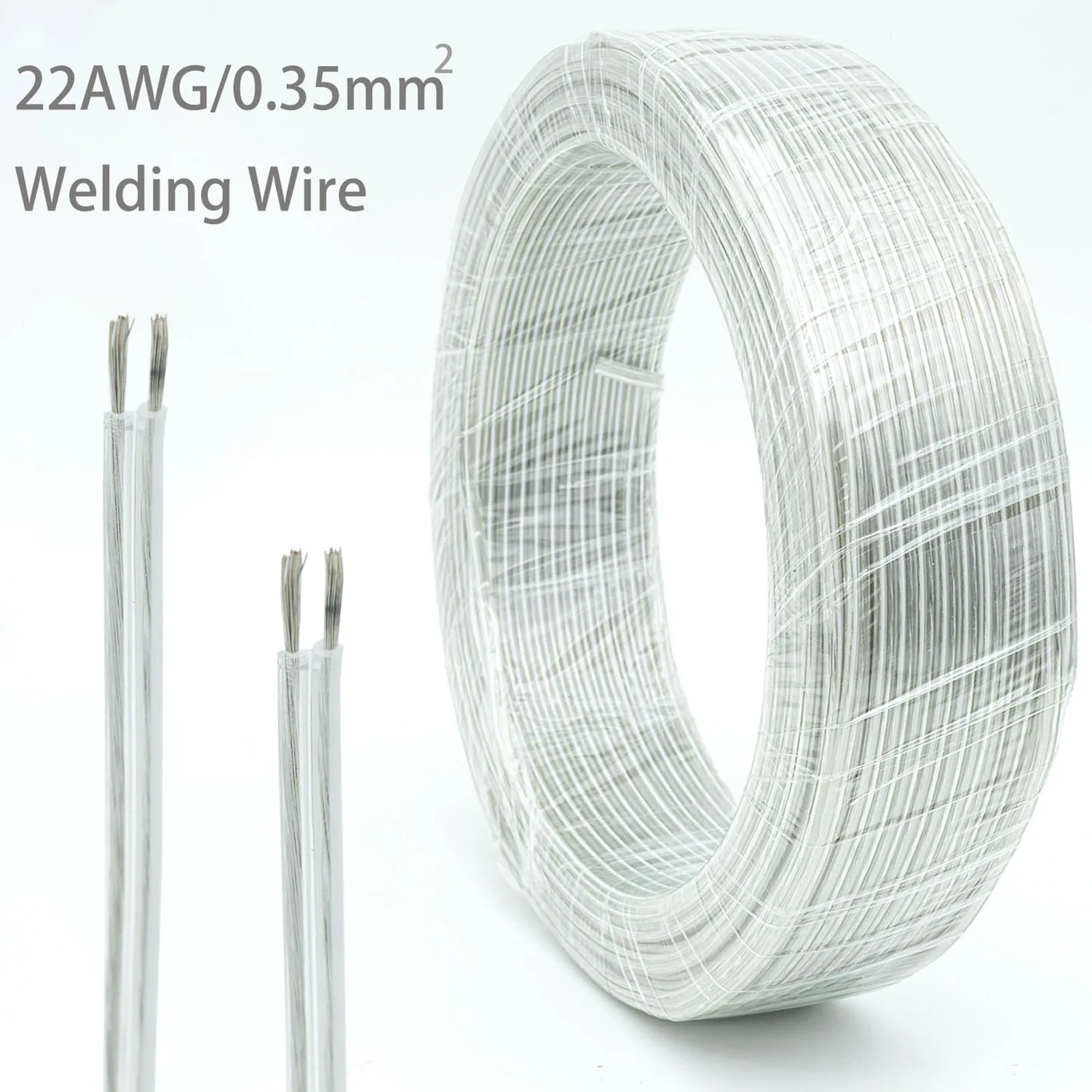

1 м-100 м 22AWG 2-контактный светодиодный неоновый свет, сварочный электрический провод, аудио светодиодное освещение, электронная игрушка, питание постоянного тока, прозрачный параллельный кабель