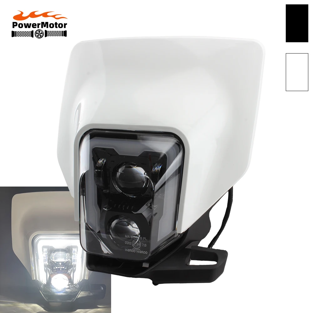 Motorcycle for Husqvarna LED Headlight Headlamp Super Moto Motocross Enduro Dirt Bike TE TC FE 250 300 Accessories Headlights