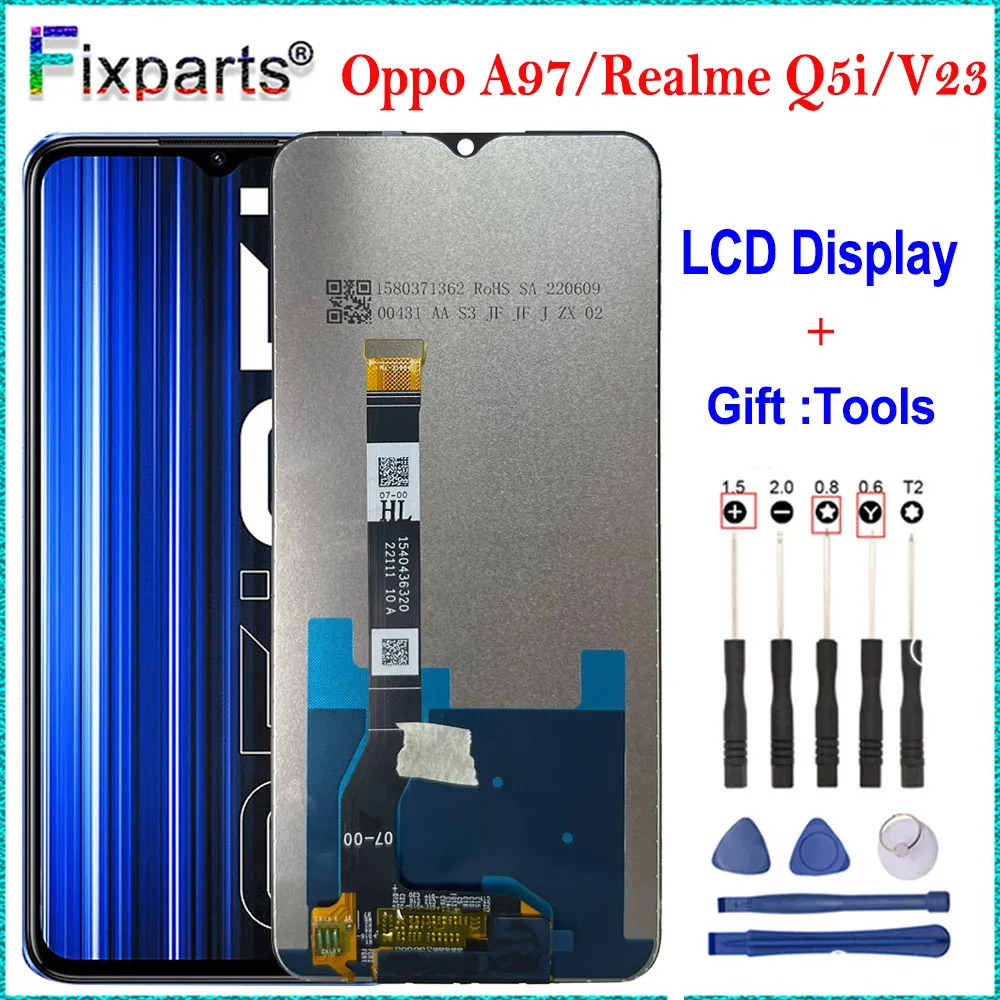 

ЖК-дисплей для Oppo Realme Q5i + детали для замены OPPO A97 Realme V23 Q5i RMX3574 LCD