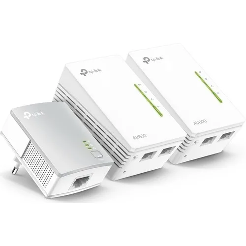 

TP-Link TL-WPA4220TKIT AV600 300 Мбит/с, Беспроводная розетка, использует 2 порта LAN, 300 м, расширитель расстояния, 3 дюйма, адаптер для линии питания