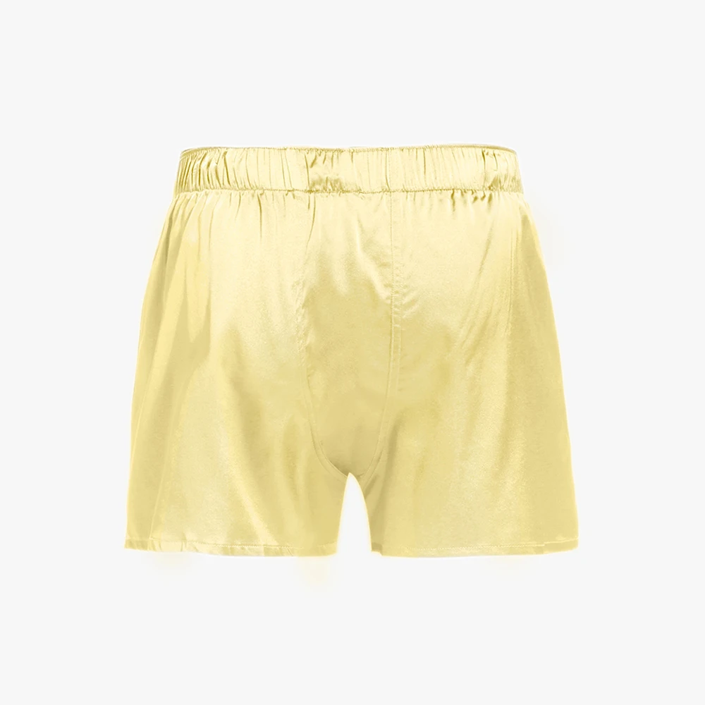 LILYSILK Mens Silk Sleep Shorts Lounge Short Bottoms for Men Elastics Waist Underwear New Buttoned Boxers Free Shipping