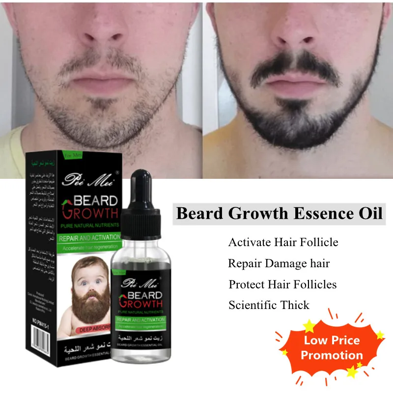 

New Barbe Beard Growth Essential Oil Hair Grow Thicker Enhancer Natural Nourishing Oil For Men Beard Grooming Care Product 20ml