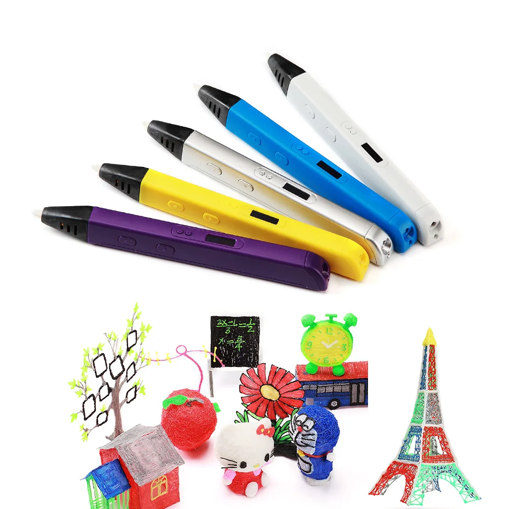 

3D Printing Pen Professional Set with USB Cable PLA/ABS 1.75mm Filament 3D Pen with OLED Screen USB Part Birthday Christmas Gift