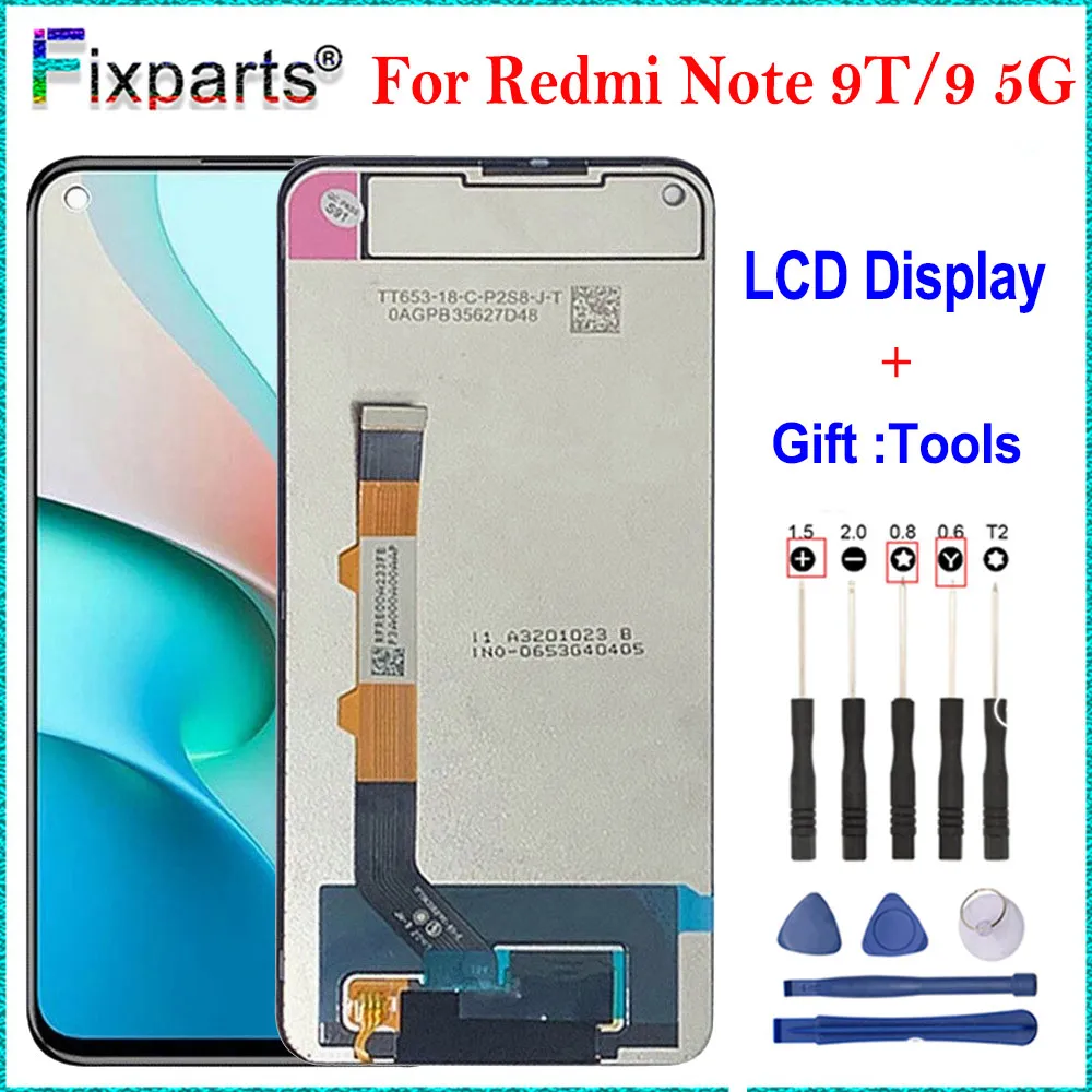 

ЖК-дисплей 6,63 дюйма для Xiaomi Redmi Note 9T, ЖК-дисплей с сенсорным экраном и дигитайзером в сборе для Redmi Note 9, 5G, ЖК-дисплей в сборе