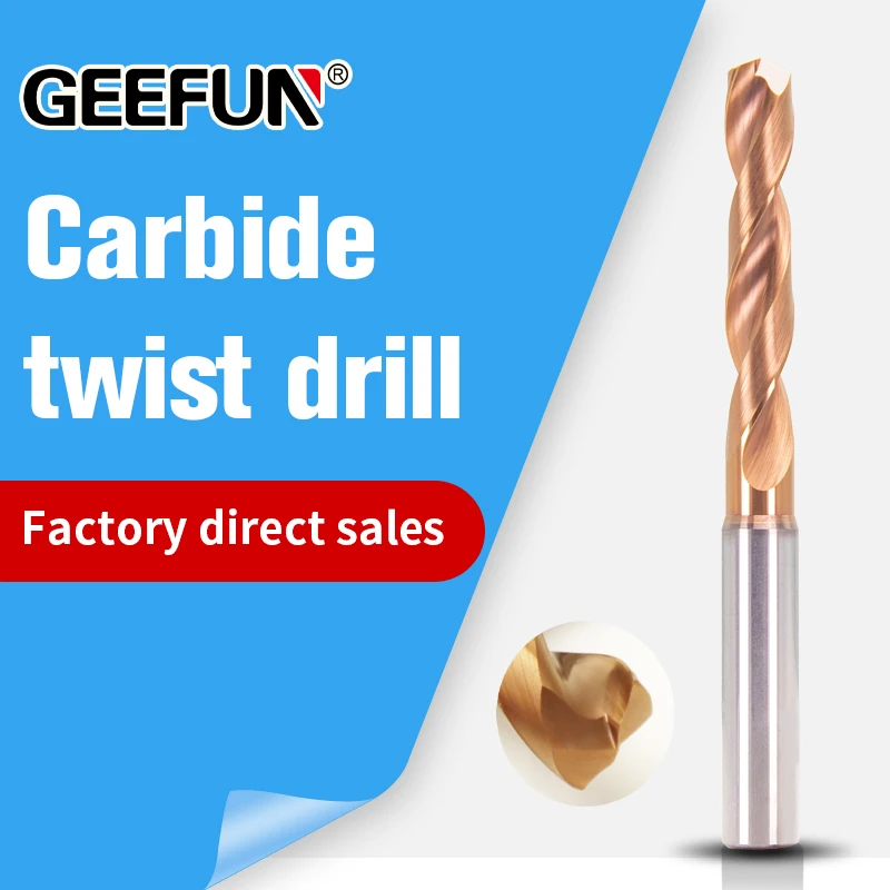 

2 Flutes CNC Tungsten Carbide Drill Bits Without Coolant 5xD Tialn Coating Tool For Matel Stainless Steel