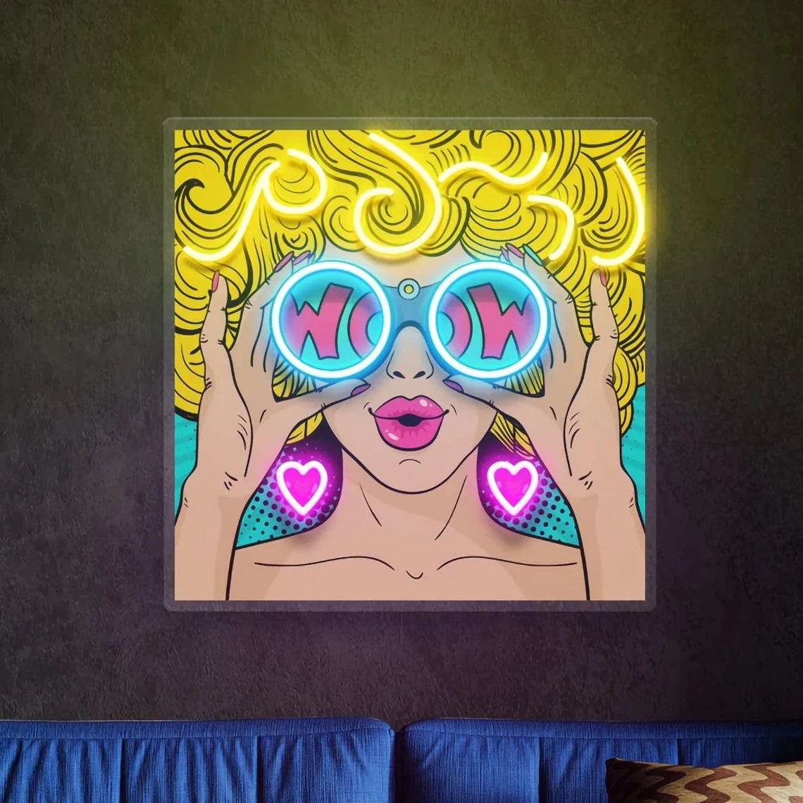 Женская неоновая вывеска с изображением лица неоновый домашний декор настенное