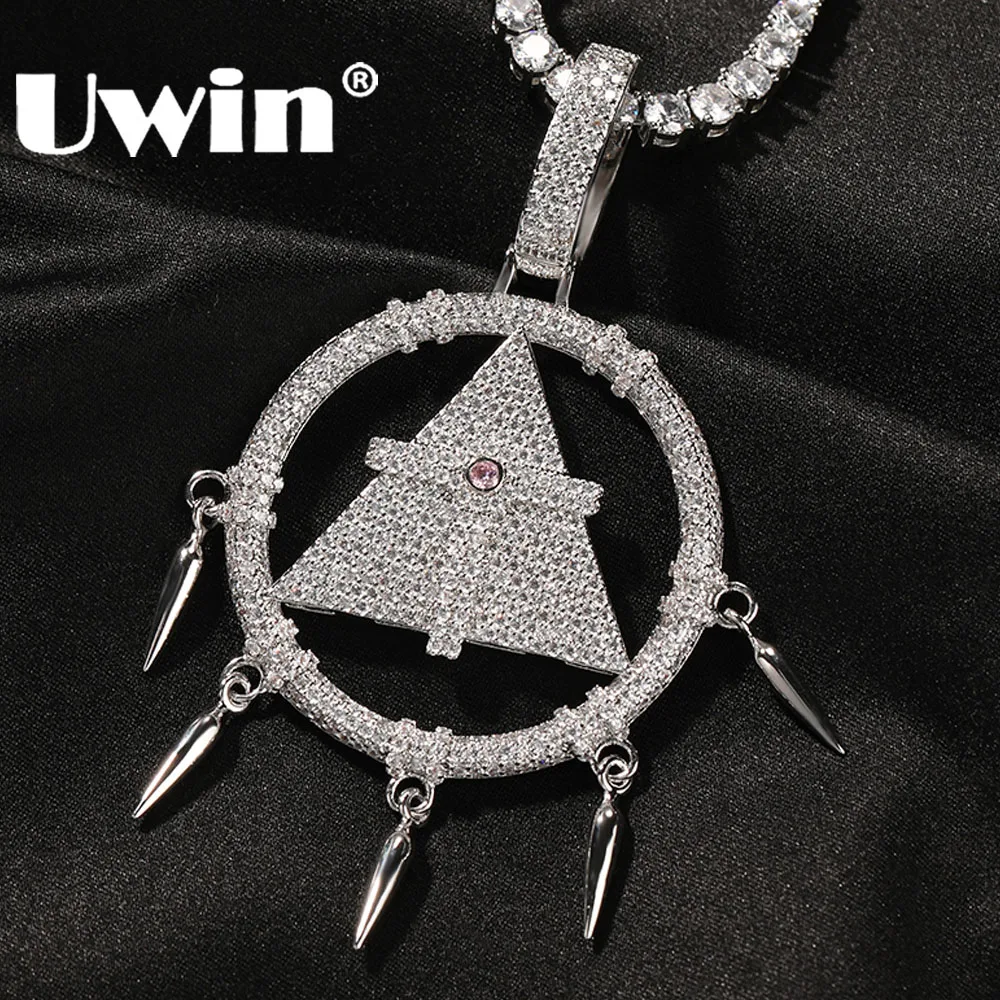 

UWIN Millennium Wheel кулон мудрости ожерелье со сверкающими камнями CZ Серебряный Цветной Круг шармы модные ювелирные изделия для подарка