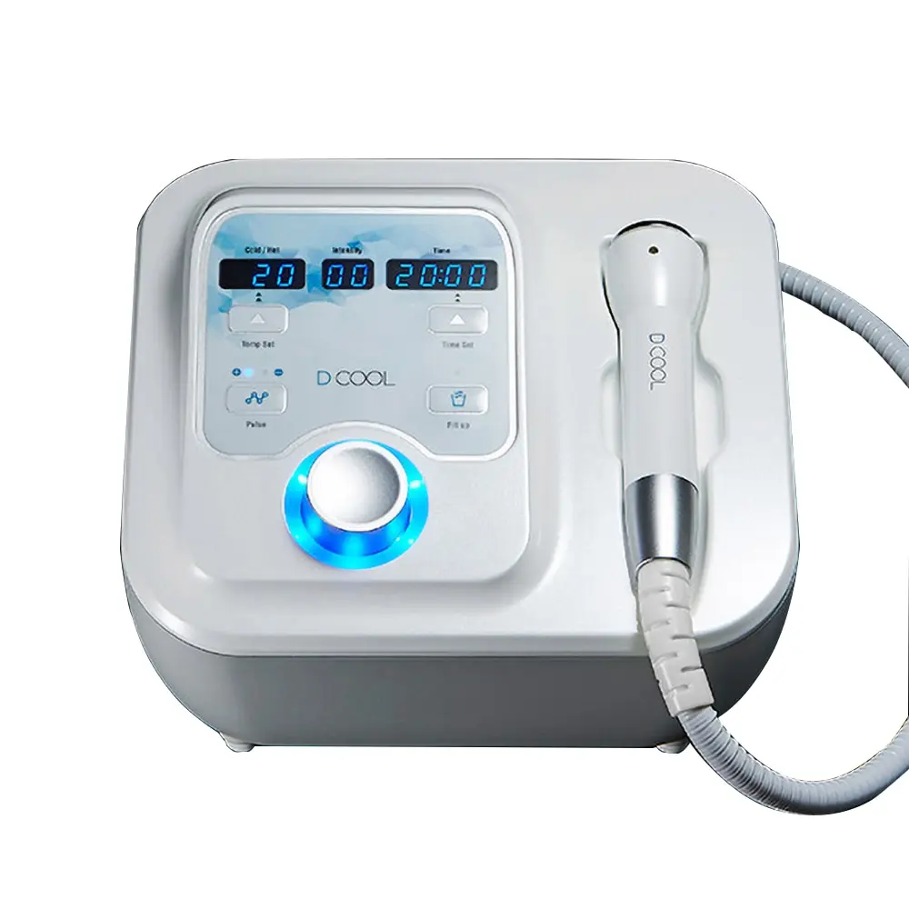 

Best Selling New Portable Dcool Machine Cool Hot EMS Firming Anti-puffiness Facial Heating Electroporation Beauty Device