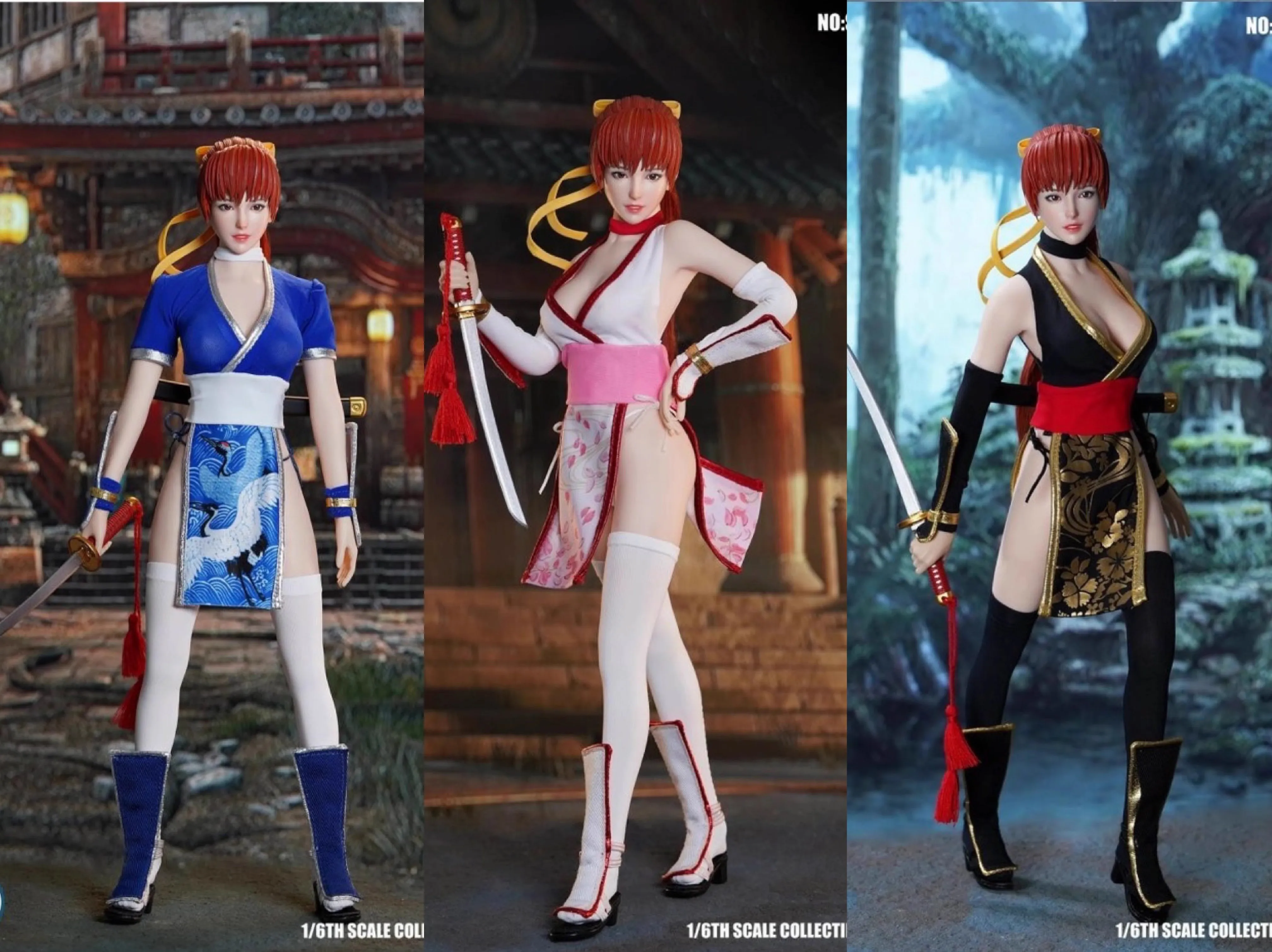 

SUPER DUCK SET073 1/6 Scale Sexy Female Ninja Head Sculpt Costume Clothes Suit Model Fit 12'' Action Figure