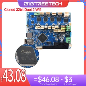 Клонированная 32-битная плата управления Duet 2 Wifi V1.04 Duetwifi для PanelDue 4,3 RepRap усовершенствованная материнская плата для 3D-принтера SKR GTR CNC
