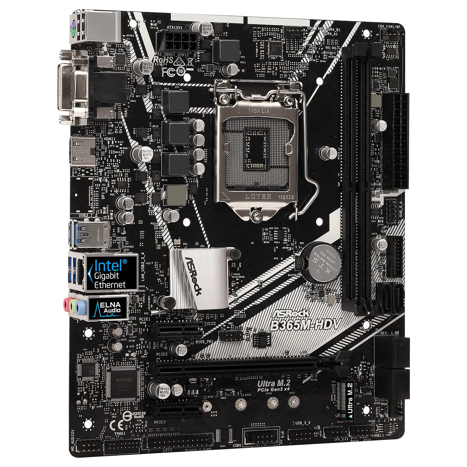 

Материнская плата с чипсетом ASRock Intel B365, B365M-HDV