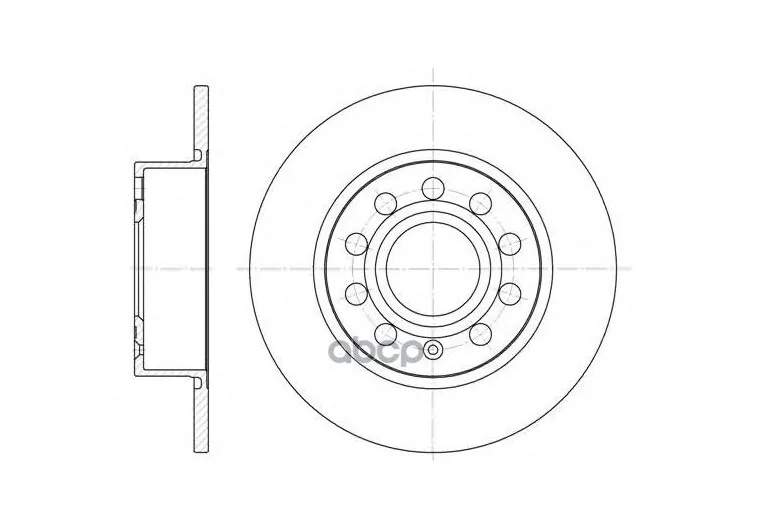 6649.00_Диск Тормозной Задний Audi A3 Skoda Octavia Vw Golf 1.4/1.6-2.0Tdi 03 Remsa арт. 664900
