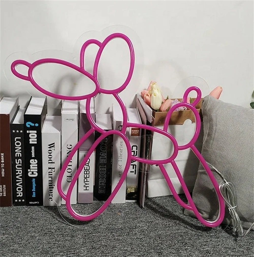 

Kids Room Decor Balloon Dog Neon Sign Neon Wall Art Dog Neon Lights