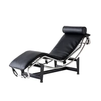 [Flash Sale]LC-4 Style Replica Chaise Lounge Chair Mid Century Modern for Living Room/Bedroom[US-W]