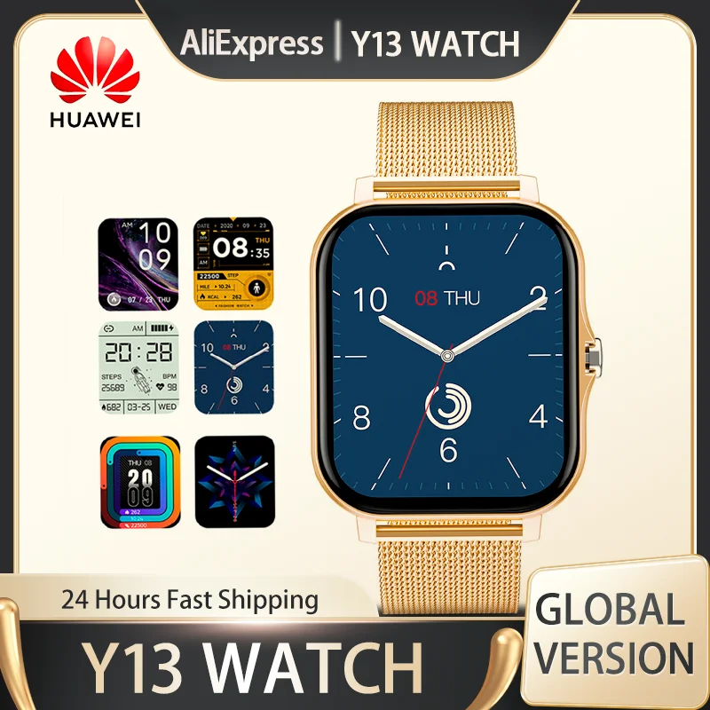 

Смарт-часы Huawei Y13 с сенсорным экраном и защитой класса IP67