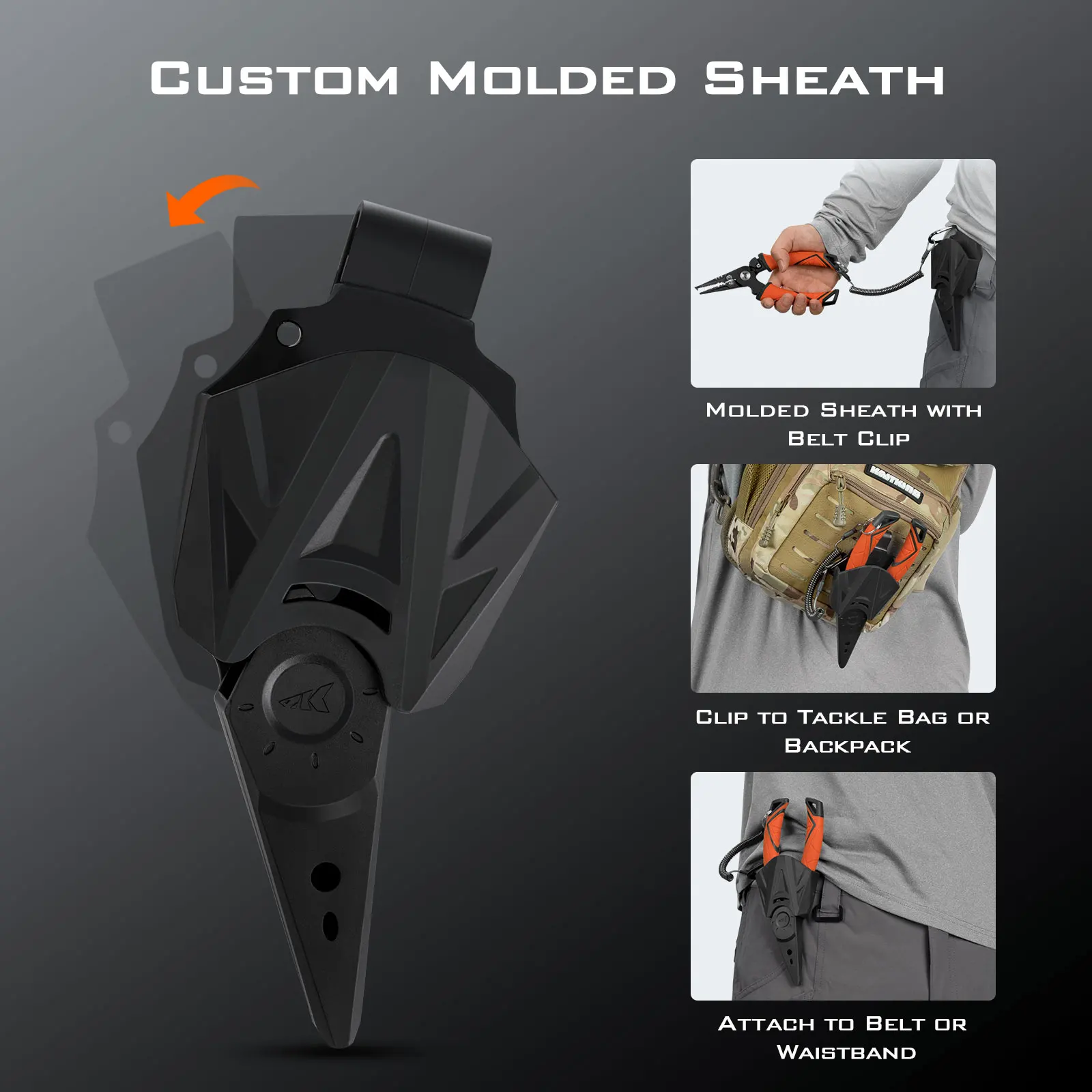 Рыболовные плоскогубцы KastKing Paradox угловой захват для рыбных губ устойчивый к