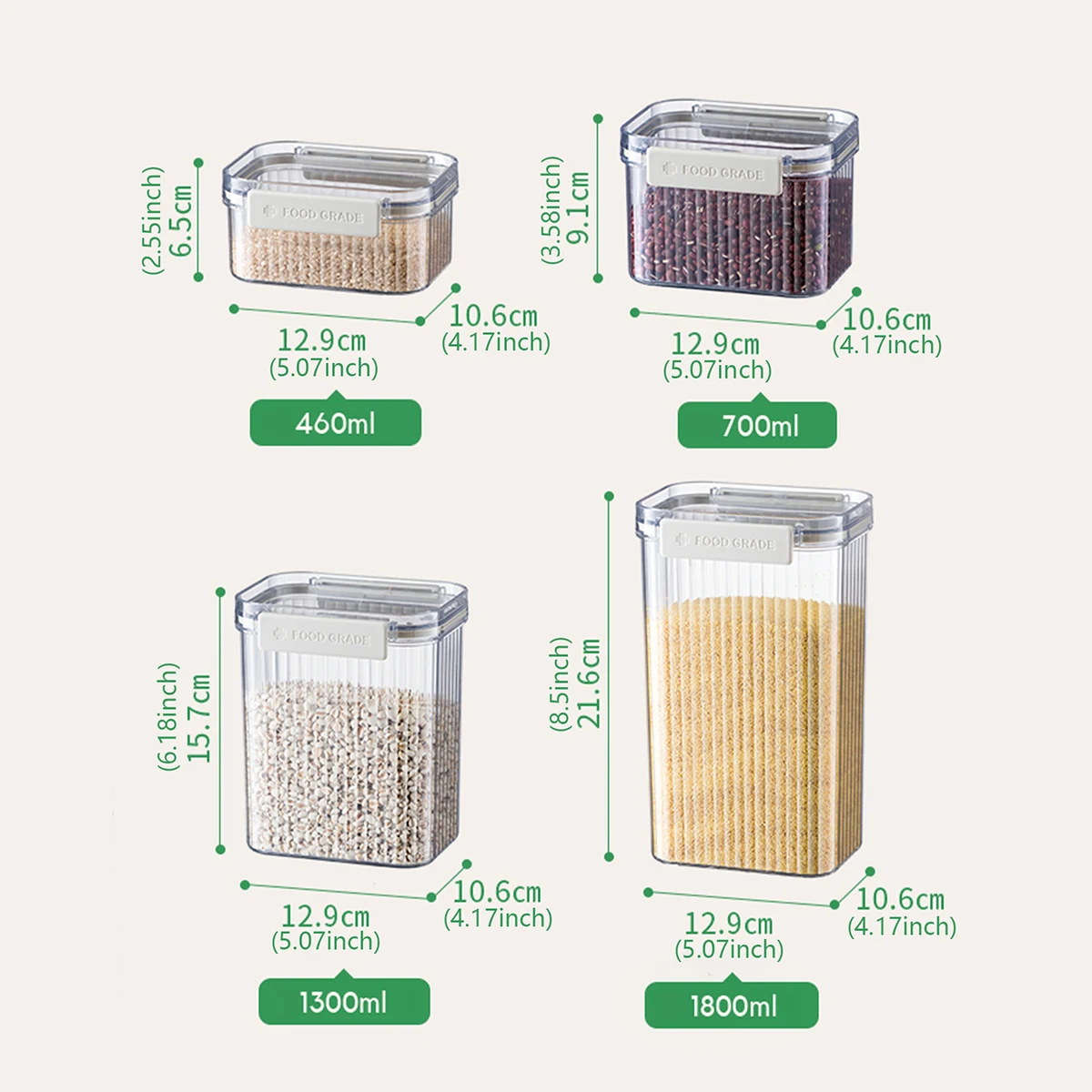 Контейнеры для хранения зерновых WMMO кухонный прозрачный контейнер кладовой
