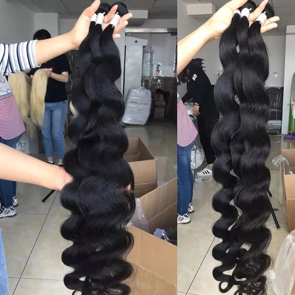 12 а бразильские волнистые волосы с застежкой в пучках 100% человеческие 4X4