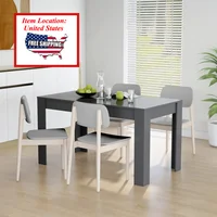 Dining Table Gray 55.1"x29.3"x29.9" Engineered Wood, dining room cabinet 140 cm modern living room cabinet