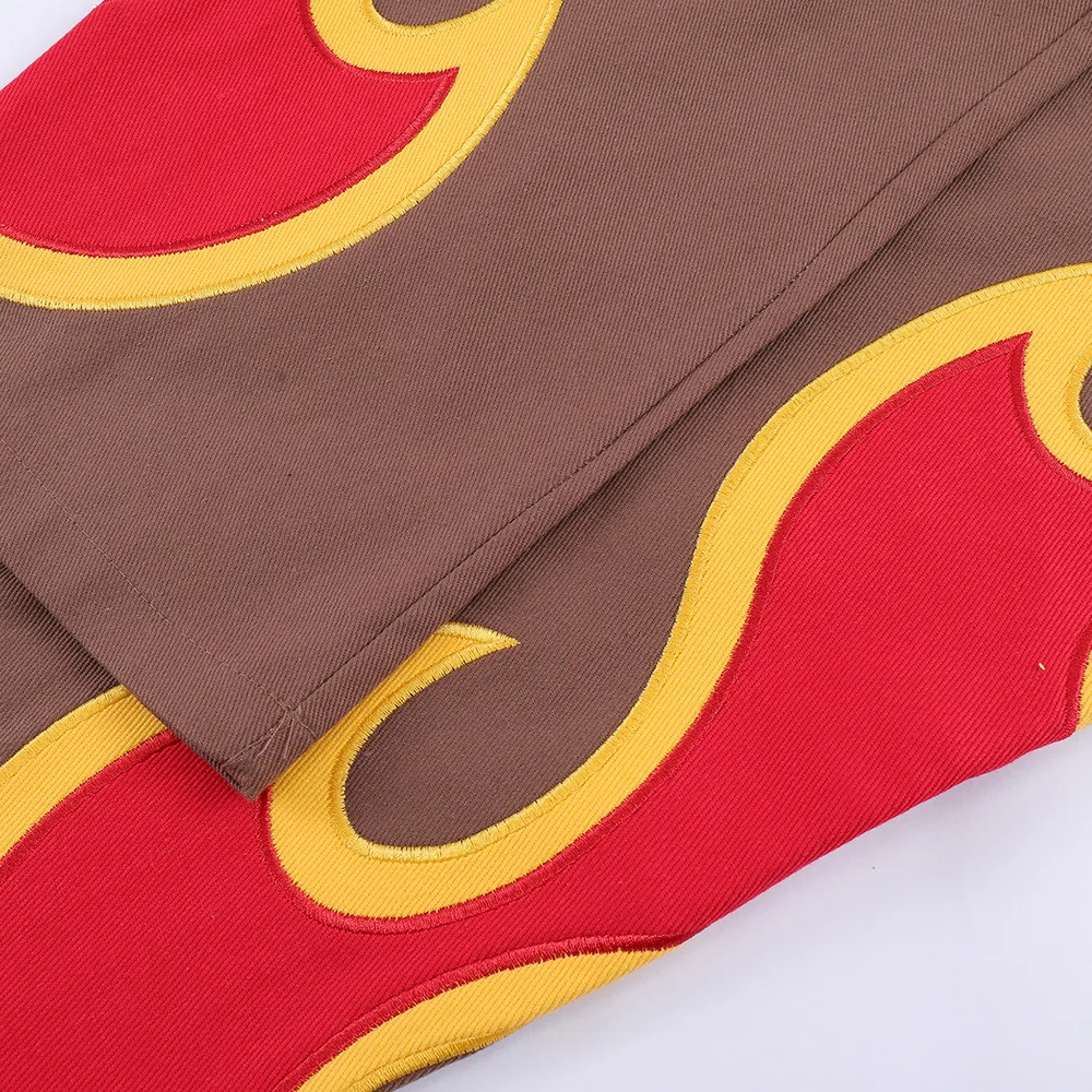 Harajuku Flame Embroidery Straight Casual Mens Cargos Streetwear Retro Pockets Patchwork Loose Trousers Jeans Pants For Boys