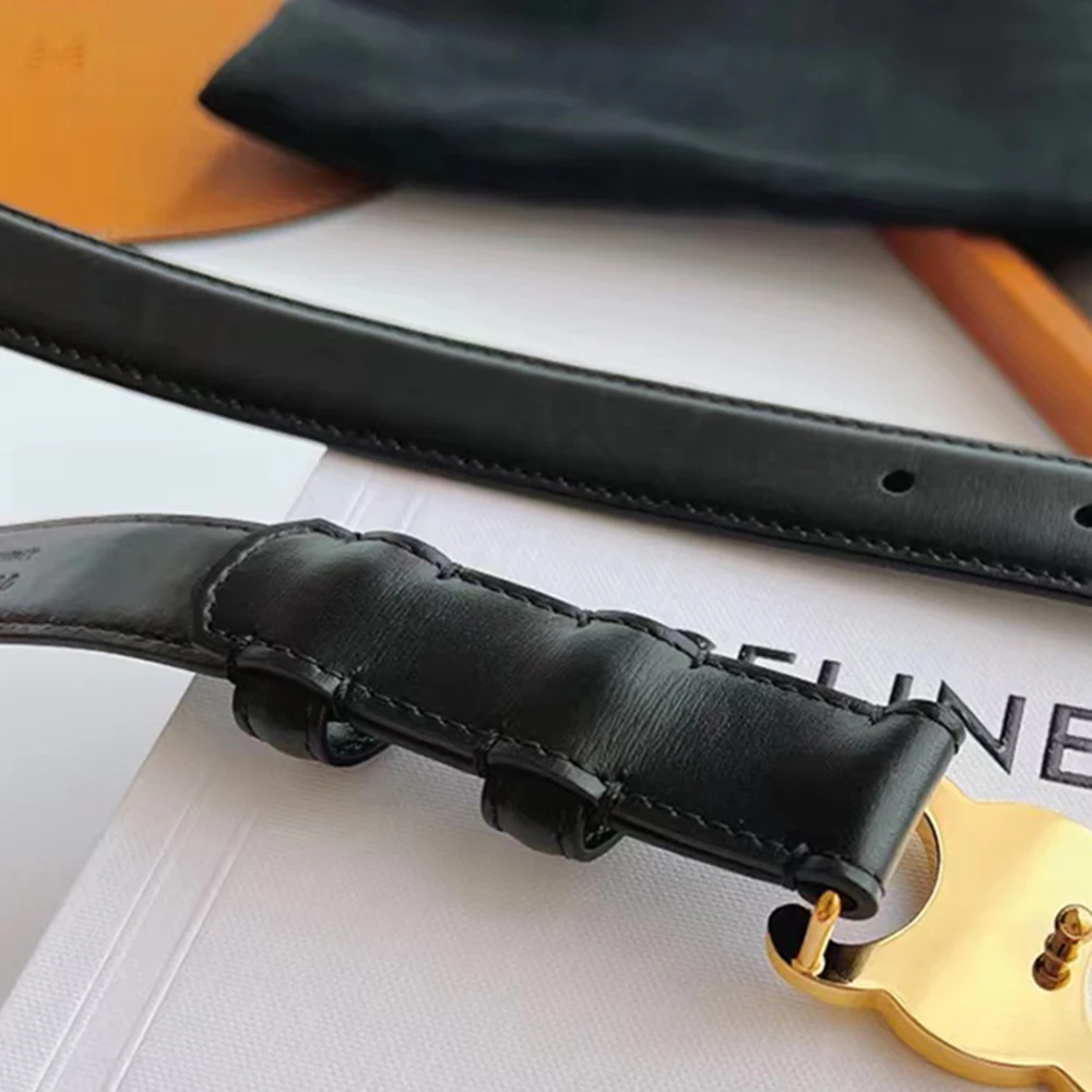 

1:1 высококачественные роскошные брендовые дизайнерские ремни для женщин, Классический топовый кожаный ремень 2,5 см для джинсов в оригиналь...