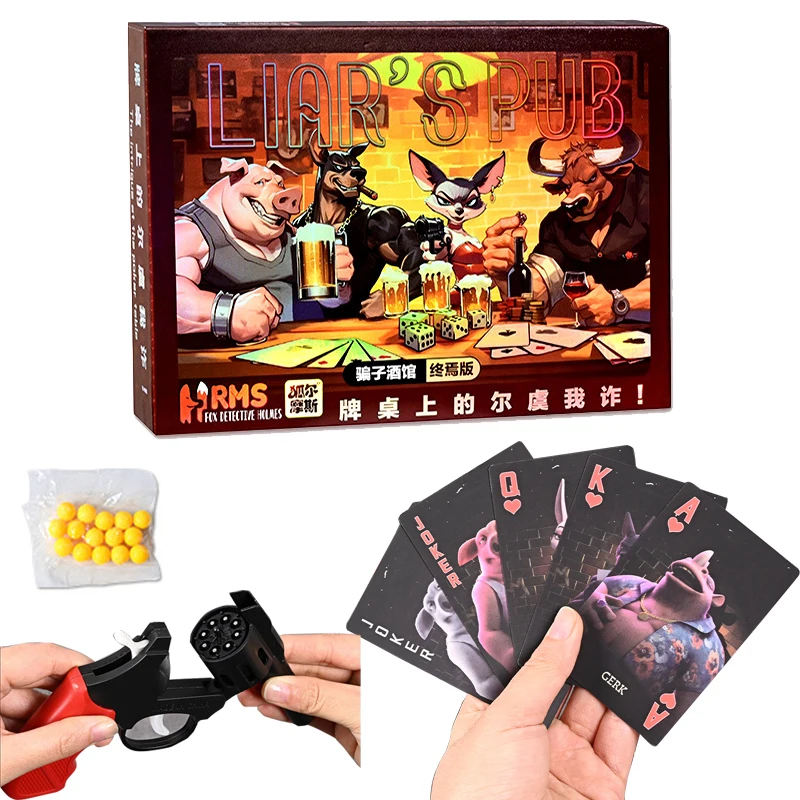 Фото Барный стол Liars, Card iq, настольная доска для четырех человек, многопользовательская доска, портативная карта для социального дедукции, настольные игры для взрослых №1