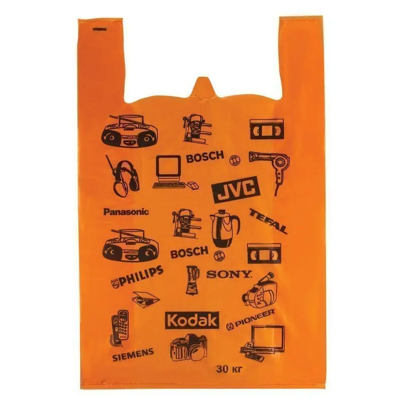 Юпласт Пакеты &quotмайка&quot КОМПЛЕКТ 100 шт 42+18х65 см ПНД &quotЭлектрон&quot 18 мкм