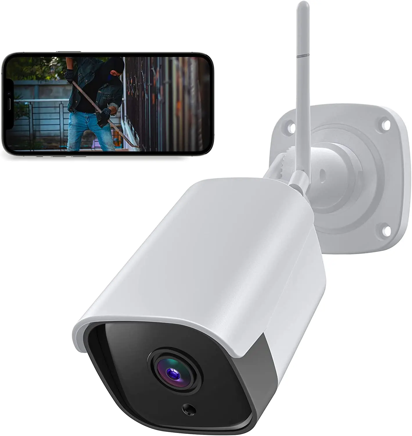 

2.4G WiFi Outdoor Ip Camera for Parking, 1080P Two-Way Audio/Night Vision/Motion