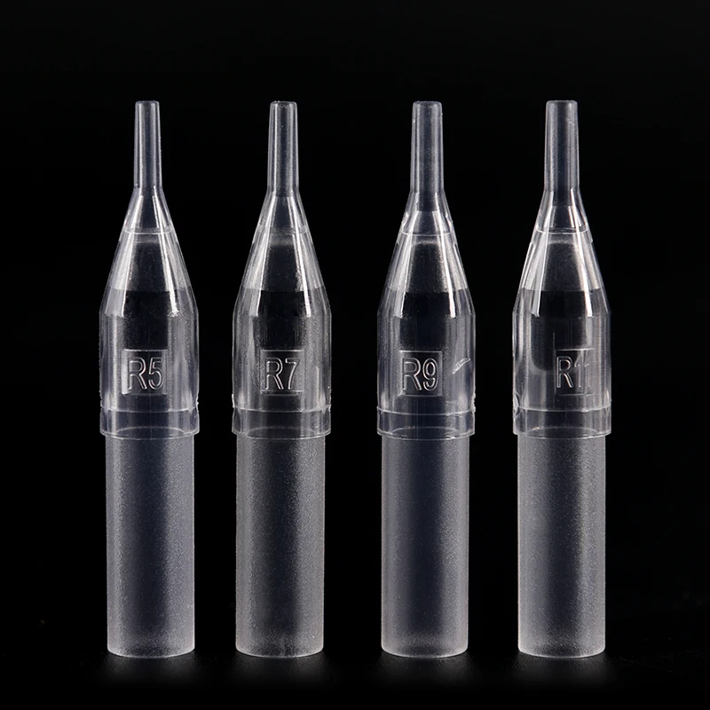 

50Pcs/Box Sterilized Disposable Tattoo Machine Gun Nozzle Tips Plastics Needle Tube For Tattoo Machine Gun Needle Ink Cup Kits