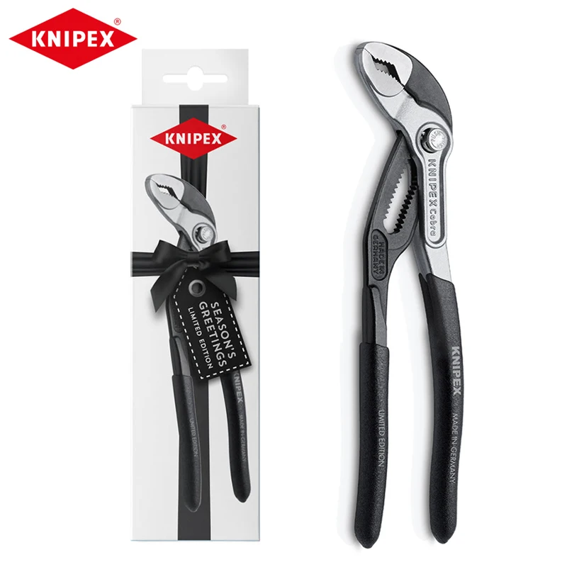 Фото KNIPEX 87 99 180 S01 Cobra High-Tech Water Pump Pliers 180mm Bi-Colour Xmas White Box №1