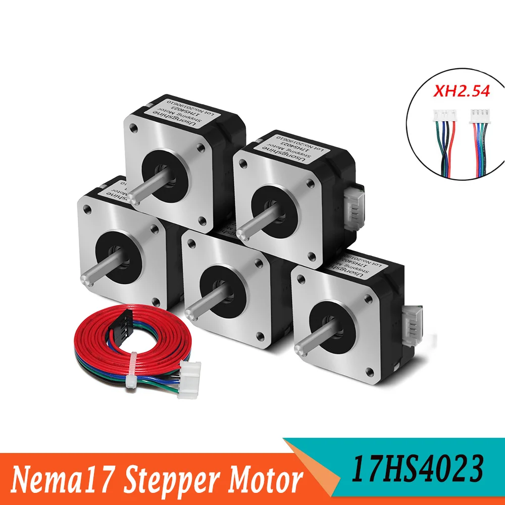 

Шаговый электродвигатель Usongshine Nema 17 17HS4023 1/3/5 шт. 4-Lead 22 мм 42, электродвигатель для 3D принтера J-Head Bowden Titan экструдер XH2.54