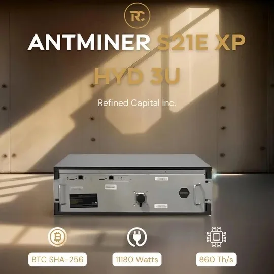 Промо-предложение Bitmain Antminer S21e XP Hyd 3U 860Th/s 11180W