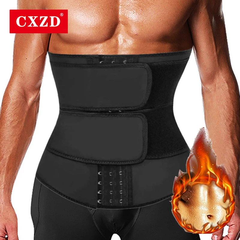 

CXZD Men Waist Trainer Slimming Body Shaper Fitness Belt Weight Loss Fat Burning Girdle Sweat Trimmer Workout Cincher Shapewear