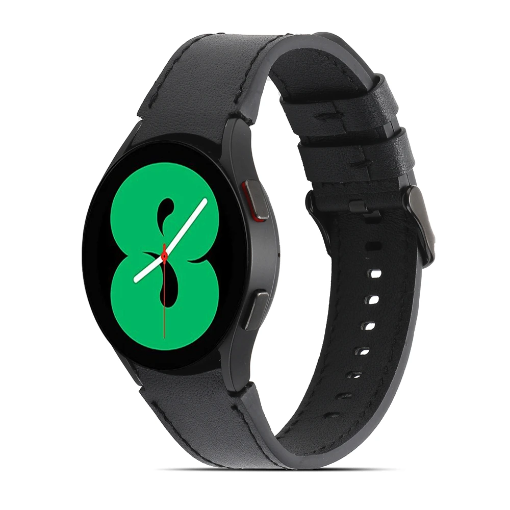 Leather Strap For Samsung Galaxy Watch 4 classic 42mm 46mm Smartwatch Silicone correa Bracelet Galaxy Watch 4 40mm 44mm 5 pro