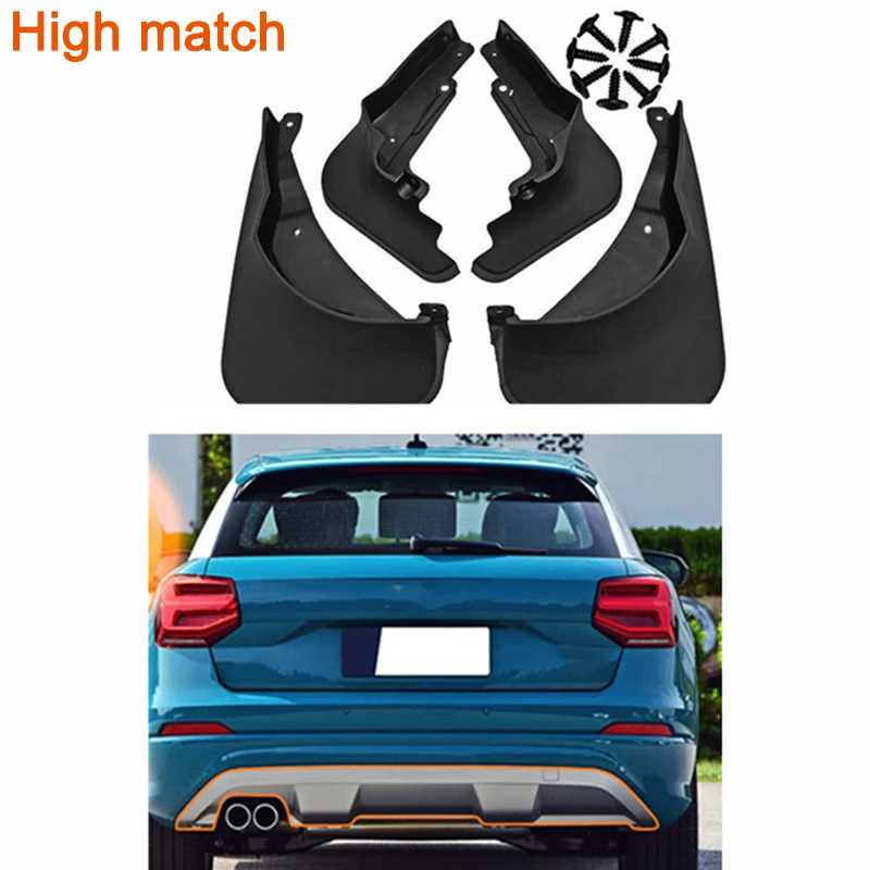 

4x для Audi Q2 2017 2018 2019 2020 2021 2022 2023 Брызговики Брызговики Расклешенные крылья Переднее заднее колесо Автомобильные аксессуары
