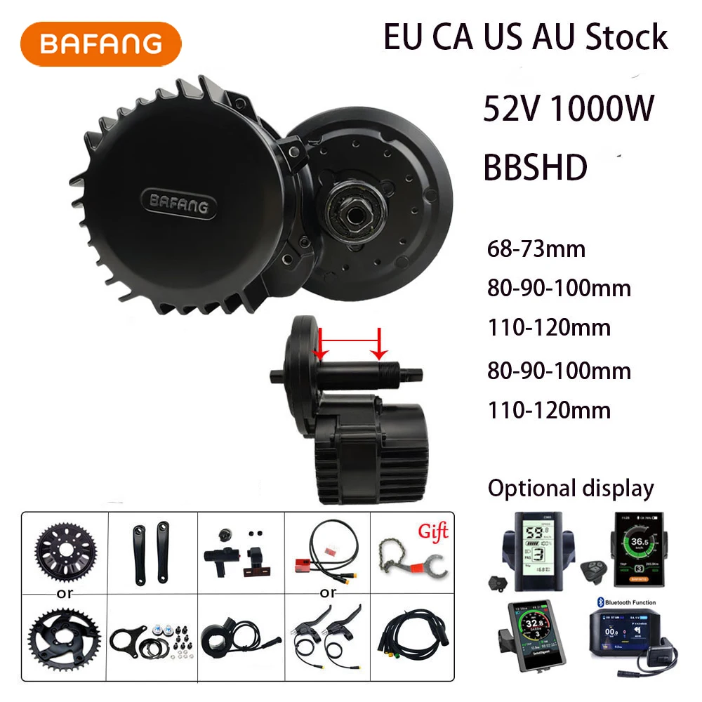 Bafang G320 48 в 52 в 1000 Вт BBSHD Средний привод фотоэлектрический со встроенным контроллером BB 68 мм 100 мм 120 мм для электровелосипеда