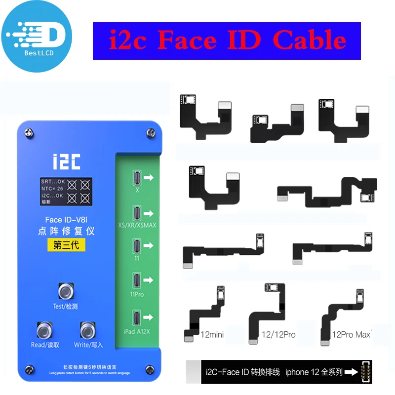 Enlarge i2C Face ID Cable Flex Dot Matric Projection For iPhone X XR XS 11 Promax  12mini 12PM Iface ID Camera Lattice Repair