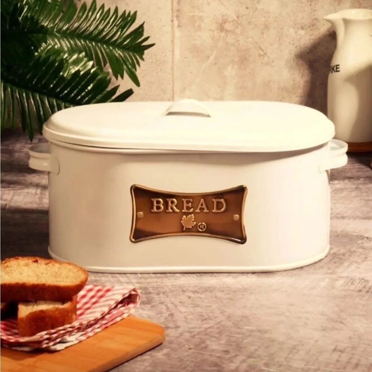 

Bread Storage Box Food Container Kitchen Storage Organizer Practical Metal Fruit Snack Box