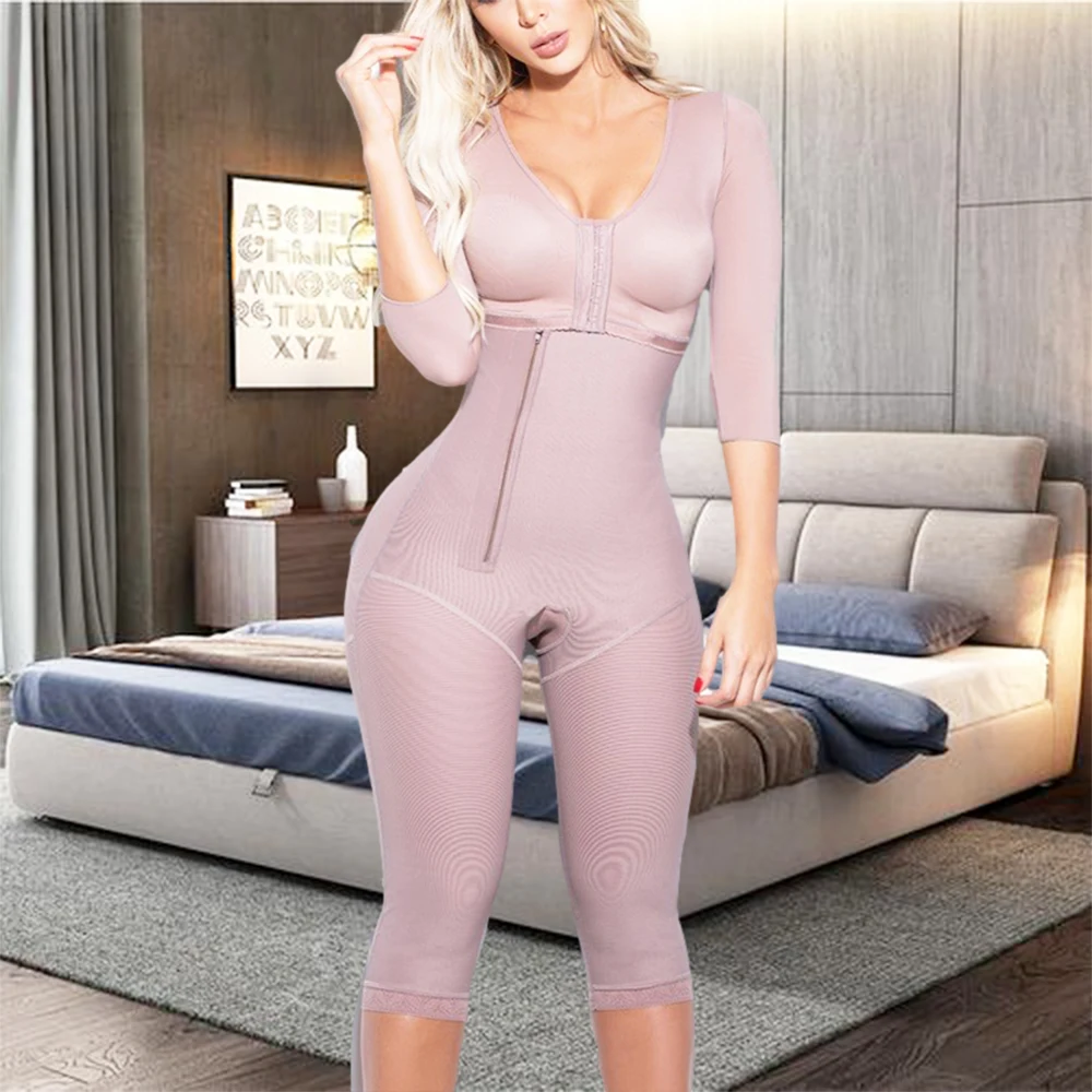 

Женская Послеродовая восстанавливающая корректирующая одежда с боковой молнией, утягивающий бюстгальтер, компрессионная облегающая одеж...