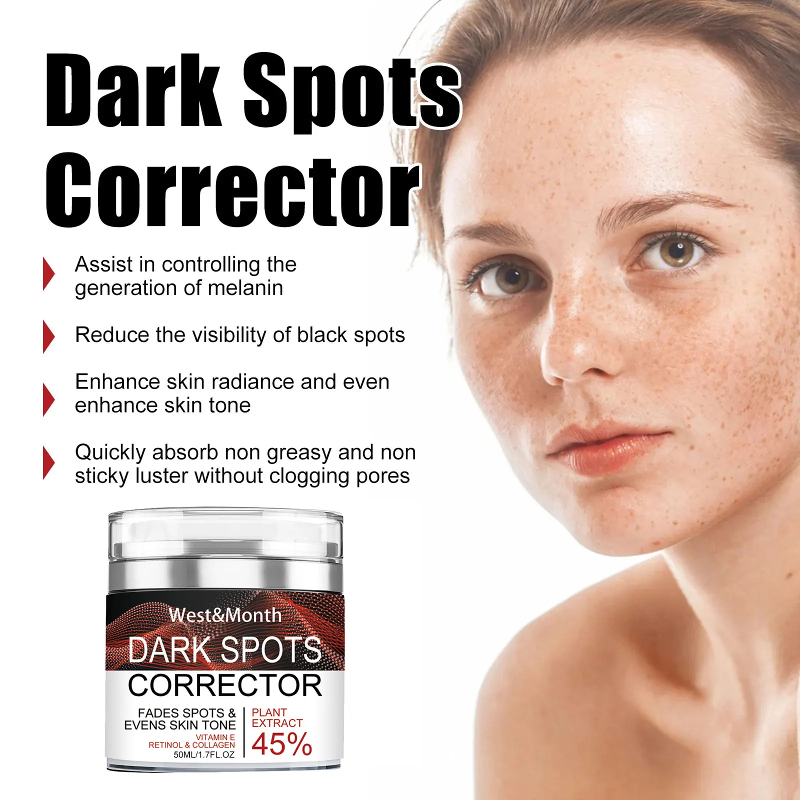 Восстанавливающий Крем Для веснушек с эффектом увлажнения удаления пятен и